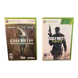 Call of Duty MW3,  Call of Duty 4 Modern Warfare Lot of 2 Xbox 360 Games